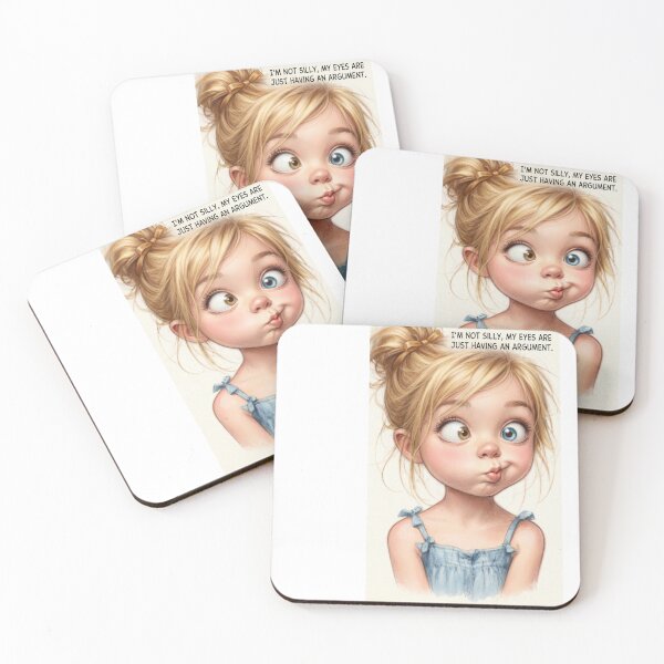 Item preview, Funny Cross Eyed Girl Sticker PNG - Adorably Eccentric Funny Kid Meme designed and sold by Arts121.