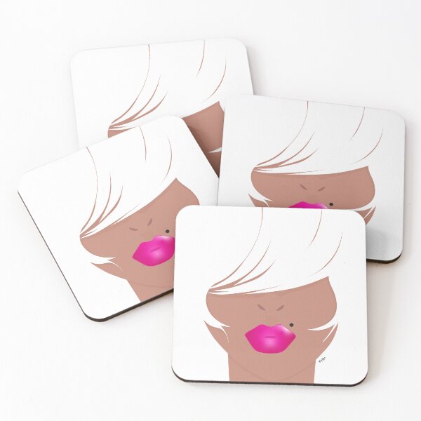 Item preview, Illustration Platinum Bangs and Pink Lips designed and sold by Muse+Karma.