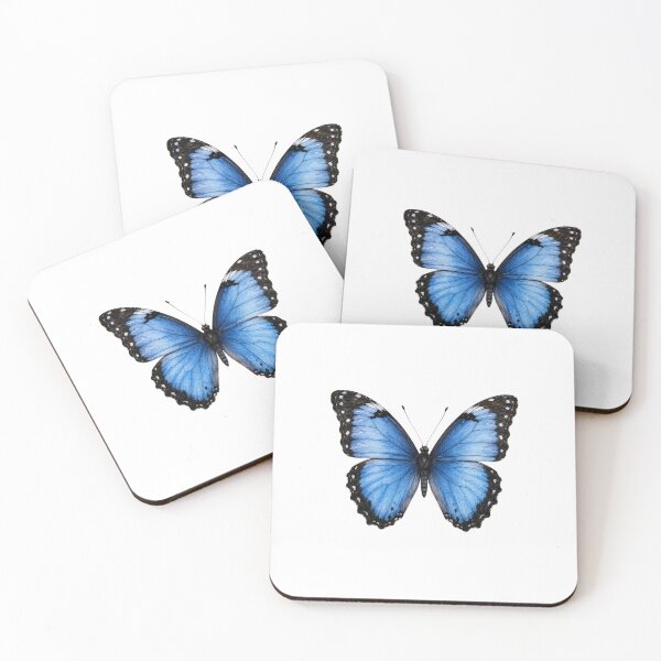 Item preview, Vintage Watercolor Blue and Black Butterfly | Botanical Butterfly Illustration designed and sold by Ethereal-Rain.