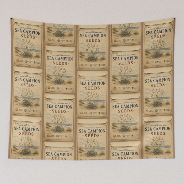 Item preview, Vintage Seed Packet PRINT ONLY NOT REAL- Sea Campion Coastal Wildflowers Series 005 designed and sold by Beachy.