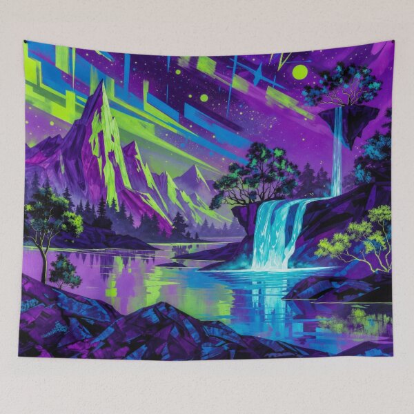 Item preview, Cosmic Fantasy Alien Planet Floating Island Landscape designed and sold by Nexus Space.
