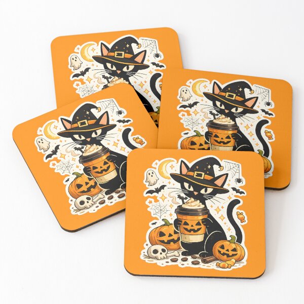 Item preview, Witch Cat Pumpkin Spice Latte – Spooky Halloween Black Cat Coffee Lover Gift designed and sold by Artycom.