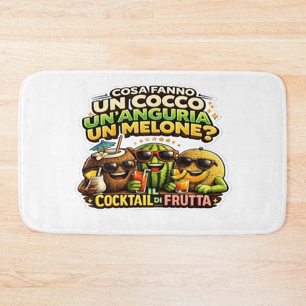 Item preview, Il Cocktail di Frutta – Divertente Battuta Italiana con Cocco, Anguria e Melone designed and sold by RipantinaFantasy .