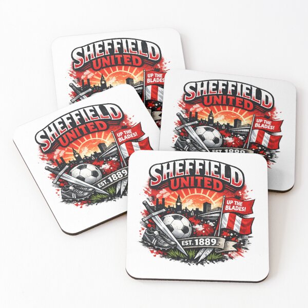 Item preview, Sheffield United Vintage Football Fan Art | Up the Blades Heritage Supporter Design Est. 1889 designed and sold by GarnerSupplyCo.