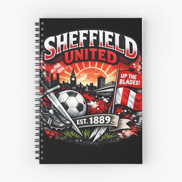 Item preview, Sheffield United Vintage Football Fan Art | Up the Blades Heritage Supporter Design Est. 1889 designed and sold by GarnerSupplyCo.