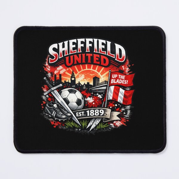 Item preview, Sheffield United Vintage Football Fan Art | Up the Blades Heritage Supporter Design Est. 1889 designed and sold by GarnerSupplyCo.