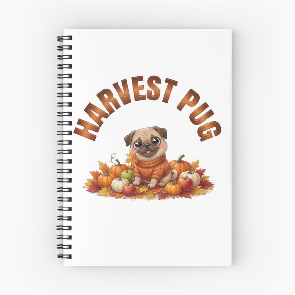 Item preview, Harvest Pug | Cute Autumn Pug with Pumpkins | Fall Harvest Dog Design | Pug Lover Gift designed and sold by PugBetty.