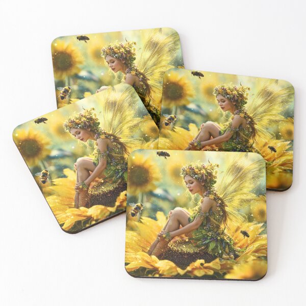 Item preview, Sunflower Fairy and Bumblebee Bliss designed and sold by Storybook Botanica.