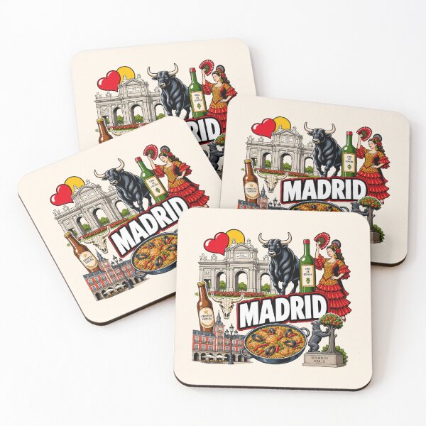 Item preview, Madrid Spain Cultural Icons Travel Collage designed and sold by Myra365Art.