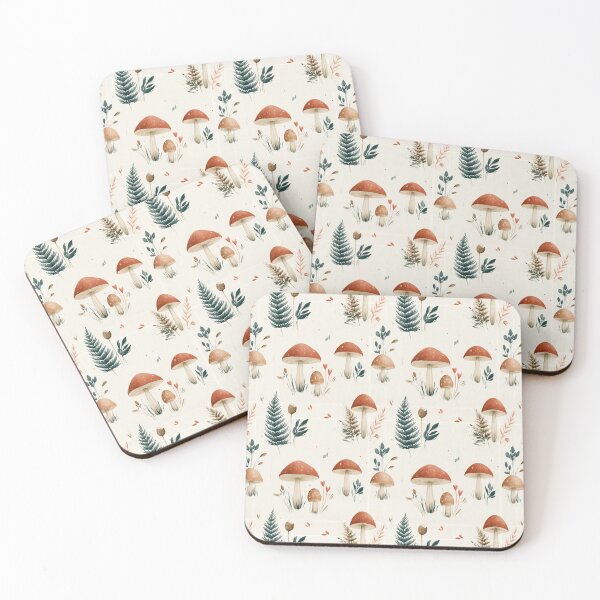 Item preview, Early Fall Woodland: Red Toadstool Botanical Print designed and sold by TJ Art and Camera.