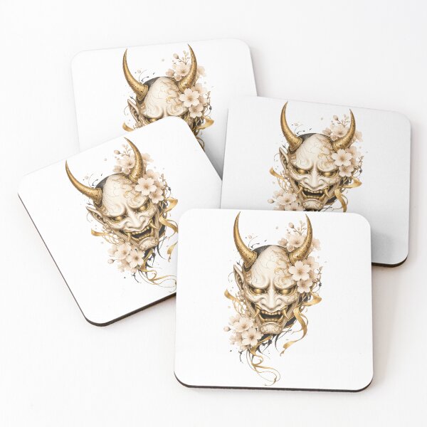Item preview, Ivory & Gold Hannya Mask designed and sold by ichiyori.