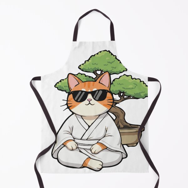 Item preview, Cat Quiet Serenity 猫閑寂 | Bonsai Cat Shirt | Japanese Zen Cat Design designed and sold by Cats&Kanji.