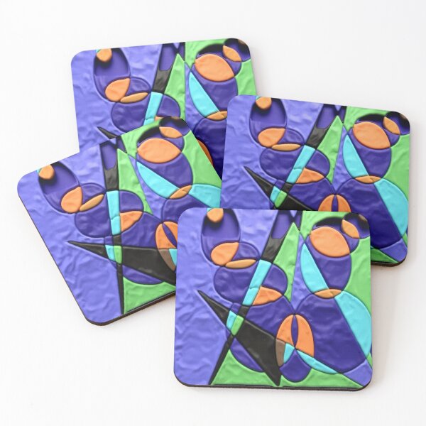 Item preview, symbols leather C colorful geometric abstract design designed and sold by SmashingDeals.