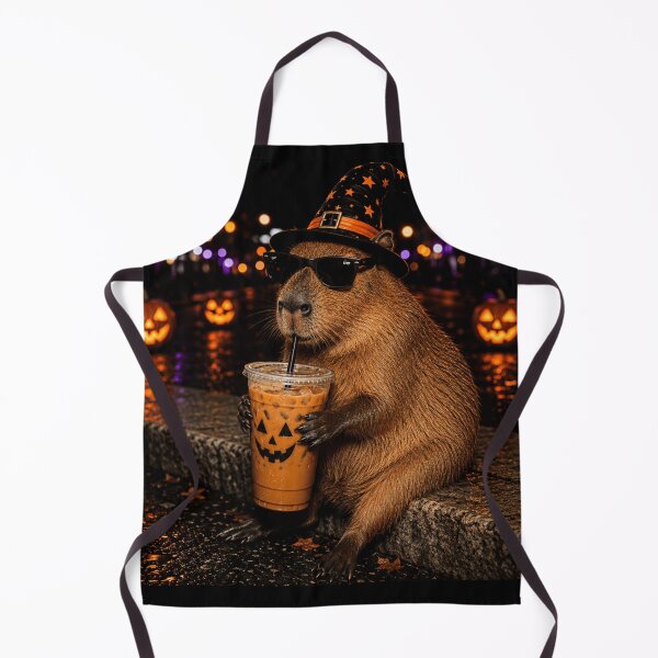Item preview, Funny Halloween Capybara Coffee Pumpkin Spooky Animal Fall designed and sold by Artbyrome.