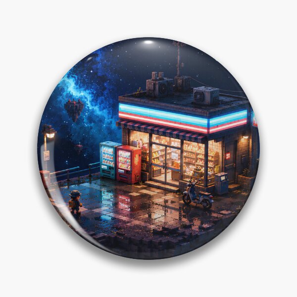 Item preview, Late Night Space Mart on an Asteroid designed and sold by pixelpopplanet.