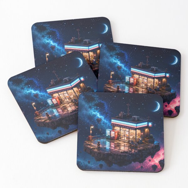 Item preview, Late Night Space Mart on an Asteroid designed and sold by pixelpopplanet.