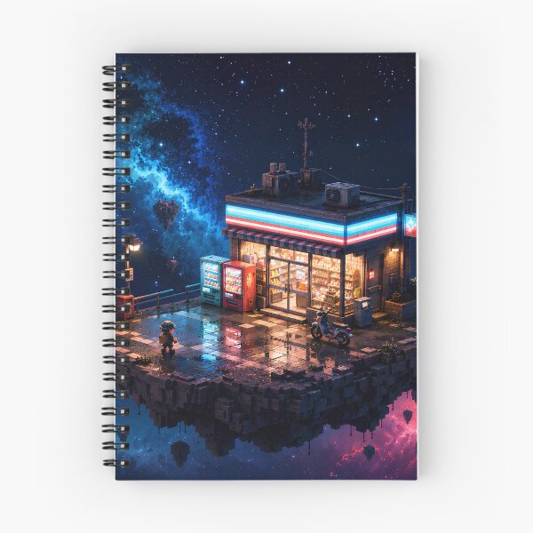 Item preview, Late Night Space Mart on an Asteroid designed and sold by pixelpopplanet.