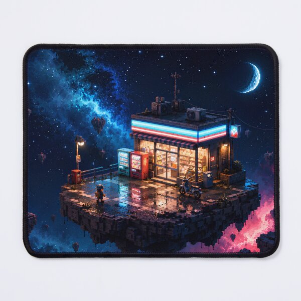 Item preview, Late Night Space Mart on an Asteroid designed and sold by pixelpopplanet.
