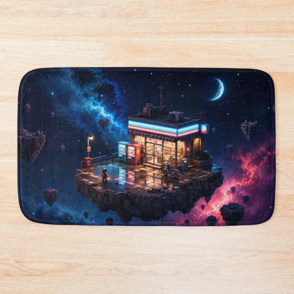 Item preview, Late Night Space Mart on an Asteroid designed and sold by pixelpopplanet.