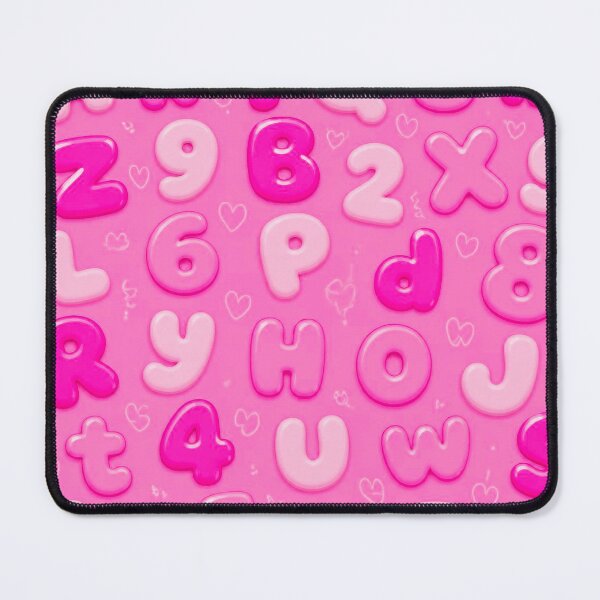 Item preview, Pink Alphabet & Numbers Pattern – Cute Kawaii ABC Seamless Design designed and sold by IMuDesigner.