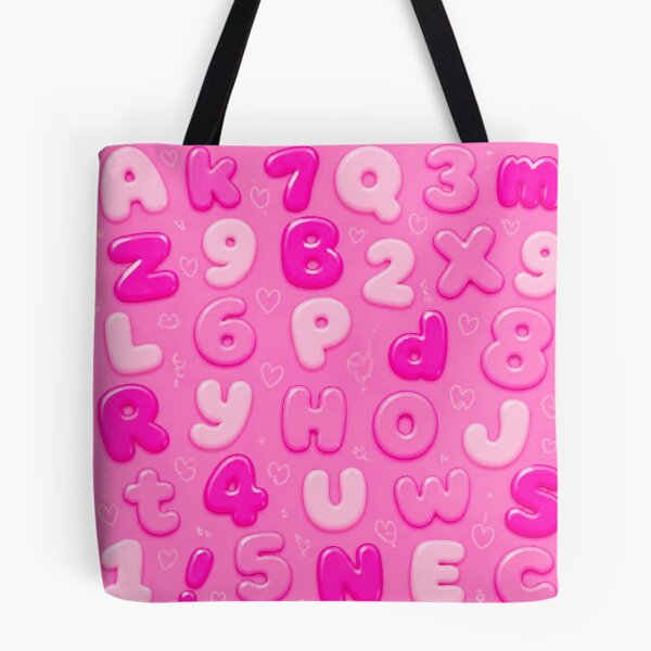 Item preview, Pink Alphabet & Numbers Pattern – Cute Kawaii ABC Seamless Design designed and sold by IMuDesigner.