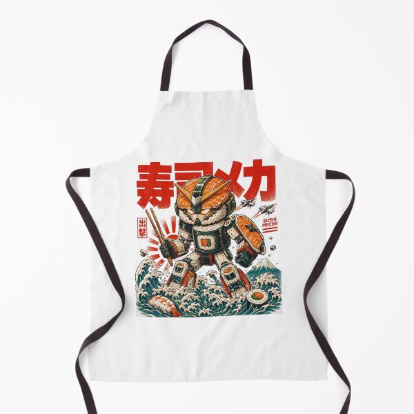 Item preview, Sushi Mecha Kaiju – Retro Japanese Robot Food Monster designed and sold by RedHDesign.