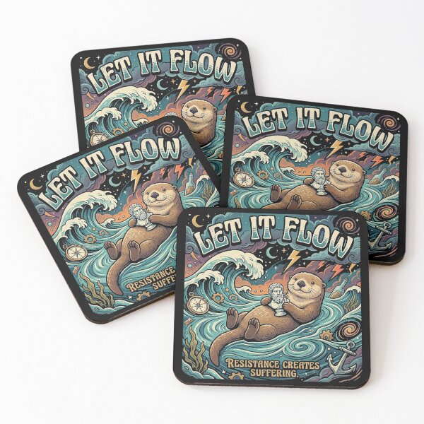 Item preview, Stoic Otter – Let It Flow Philosophy Art designed and sold by Dogandesighn.