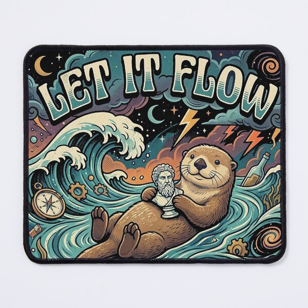 Item preview, Stoic Otter – Let It Flow Philosophy Art designed and sold by Dogandesighn.