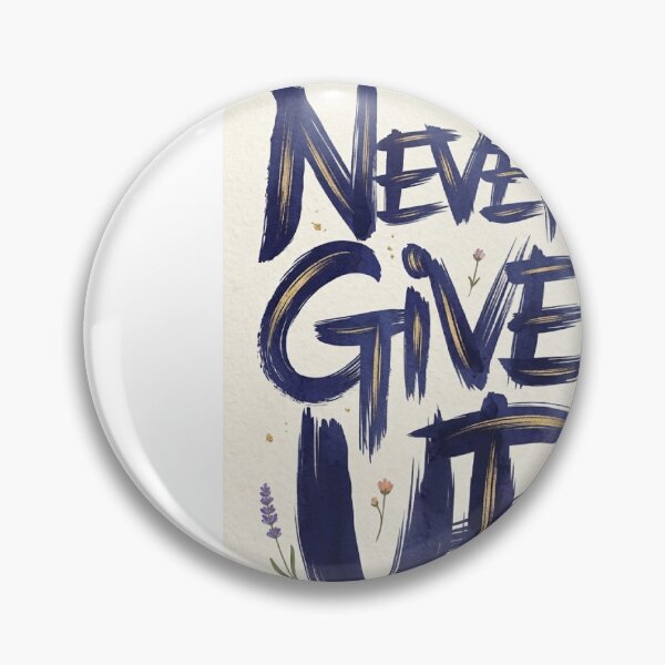 Item preview, Never Give Up Motivational Typography - Floral Quote Art PNG designed and sold by Arts121.