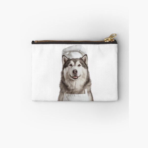 Item preview, Funny Alaskan Malamute Dog Chef Realistic Animal Cooking Humor Art designed and sold by LazyOwlStore.