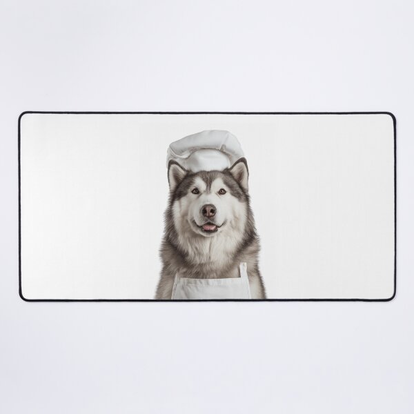 Item preview, Funny Alaskan Malamute Dog Chef Realistic Animal Cooking Humor Art designed and sold by LazyOwlStore.