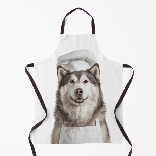 Item preview, Funny Alaskan Malamute Dog Chef Realistic Animal Cooking Humor Art designed and sold by LazyOwlStore.