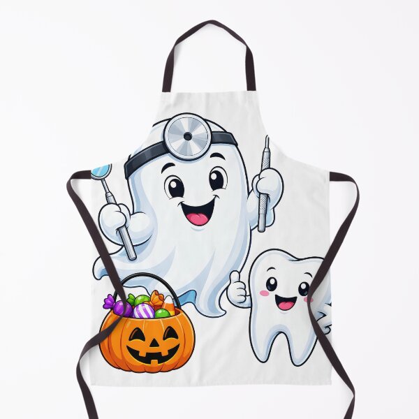 Item preview, Cute Halloween Dentist Ghost And Tooth Character Cartoon Design designed and sold by fay11982.
