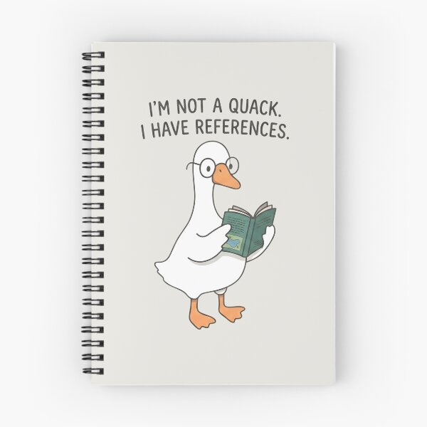 Item preview, Funny Duck Reading A Book Sticker | "I'm Not a Quack, I Have References" designed and sold by Art Fly.