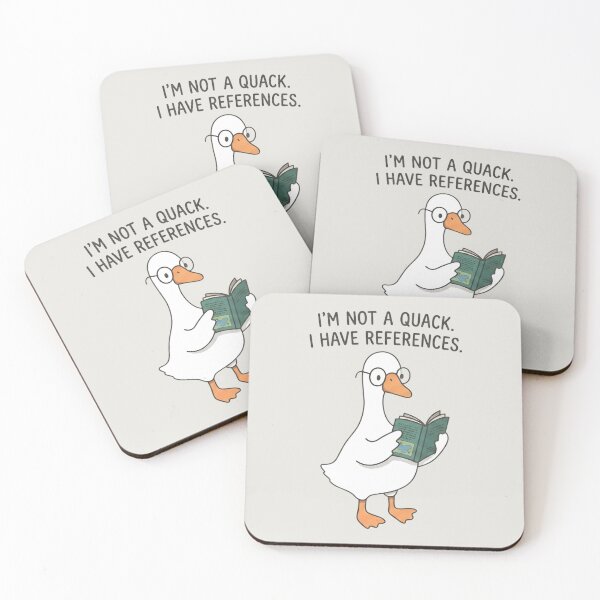 Item preview, Funny Duck Reading A Book Sticker | "I'm Not a Quack, I Have References" designed and sold by Art Fly.