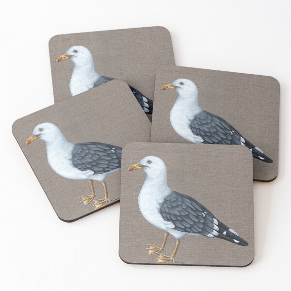 Item preview, Seagull with Linen Coloured Background designed and sold by WolfySilver.