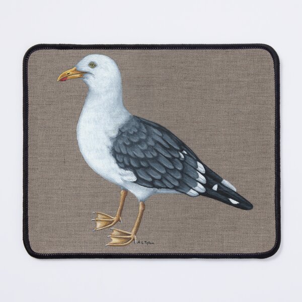 Item preview, Seagull with Linen Coloured Background designed and sold by WolfySilver.