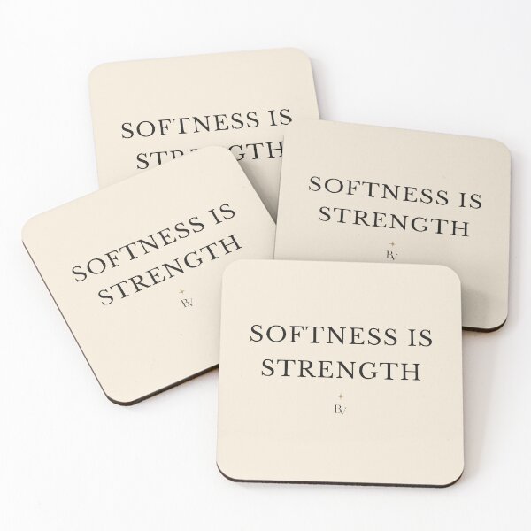 Item preview, Softness Is Strength | Minimalist Inspirational Typography T-Shirt designed and sold by BeaVibes.