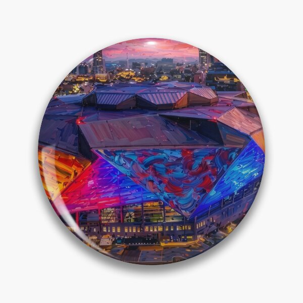 Item preview, Atlanta Cityscape and Stadium Painting designed and sold by Iceberg Comic Book Lounge.