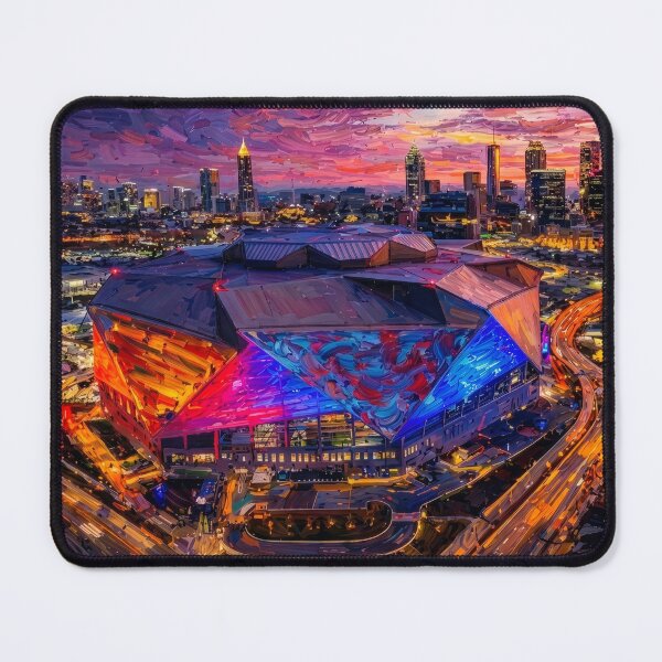 Item preview, Pintura del paisaje urbano y del estadio de Atlanta designed and sold by Iceberg Comic Book Lounge.