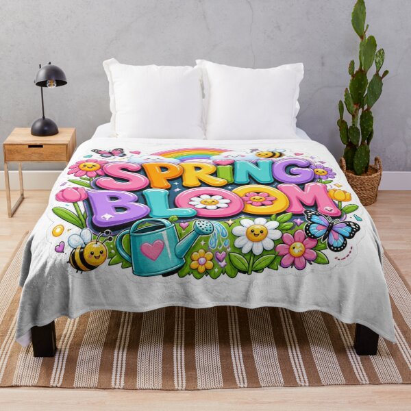 Item preview, SPRING BLOOM Graffiti Sticker PNG | Colorful Floral Typography | Cute Spring Aesthetic Vinyl Decal for Laptop, Journal & Water Bottle designed and sold by Stylestickers55.