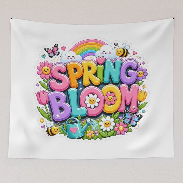 Item preview, SPRING BLOOM Graffiti Sticker PNG | Colorful Floral Typography | Cute Spring Aesthetic Vinyl Decal for Laptop, Journal & Water Bottle designed and sold by Stylestickers55.