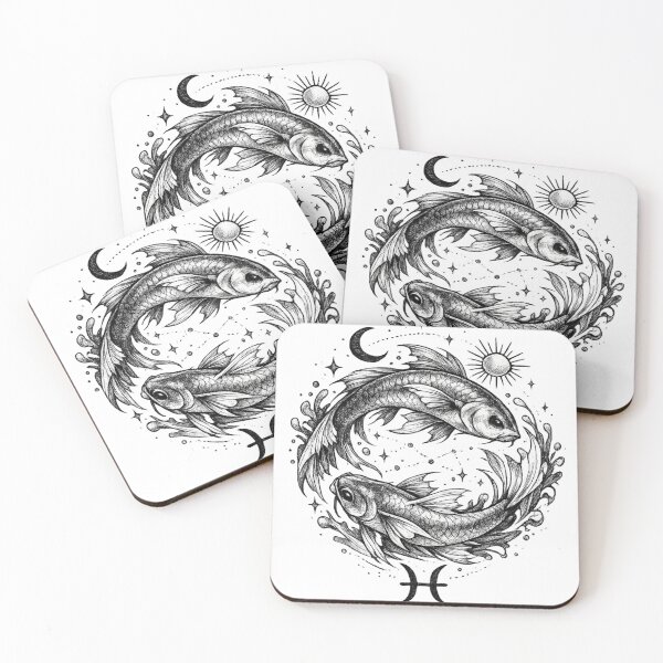 Item preview, Pisces symbol and fish  designed and sold by TeesNTatts.