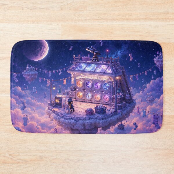 Item preview, Midnight Laundromat on a Lavender Moon designed and sold by pixelpopplanet.