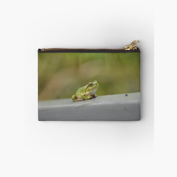 Item preview, Small Green Tree Frog Resting on Ledge designed and sold by MiraNadaPrints.