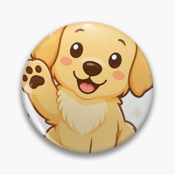 Item preview, Golden Retriever Puppy Waving Stickergold designed and sold by ImagoLens.