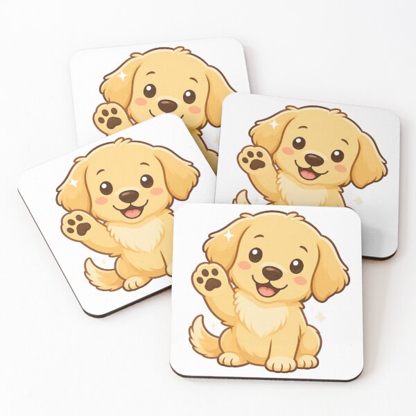 Item preview, Golden Retriever Puppy Waving Stickergold designed and sold by ImagoLens.