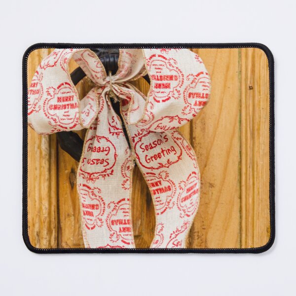 Item preview, Rustic Wooden Door Decorated With Season's Greetings Bow Ribbon For Christmas Front Door designed and sold by Nmallia.