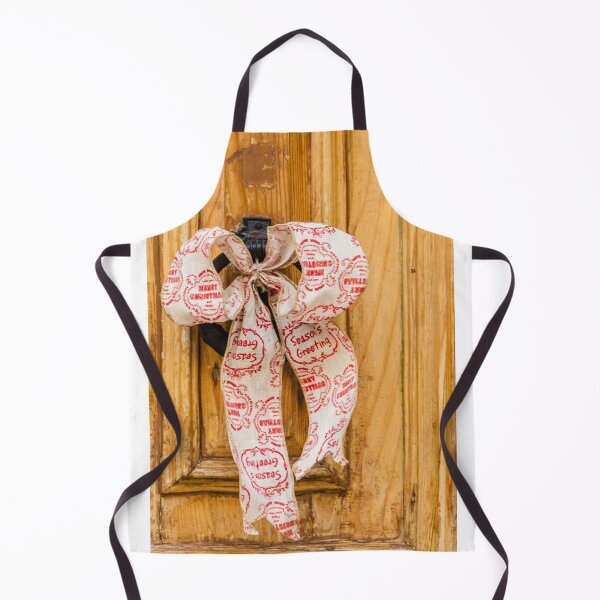 Item preview, Rustic Wooden Door Decorated With Season's Greetings Bow Ribbon For Christmas Front Door designed and sold by Nmallia.