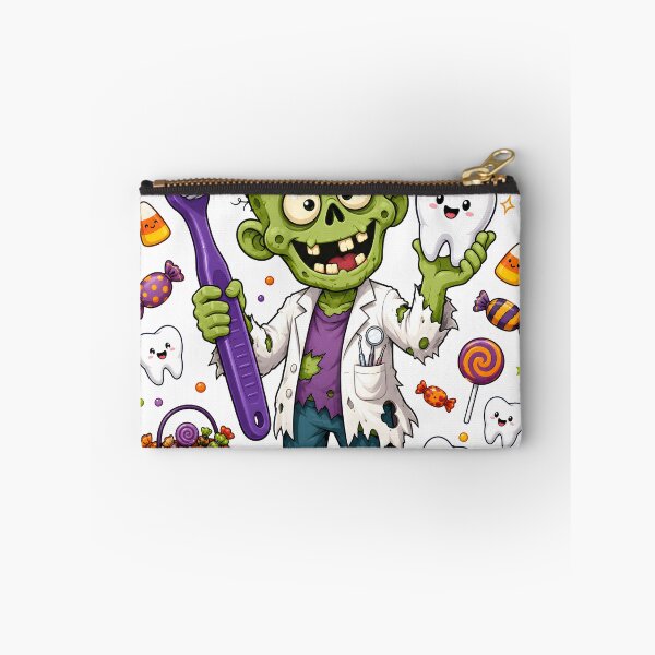 Item preview, Cute Zombie Dentist Halloween Cartoon With Tooth And Candy Design designed and sold by fay11982.